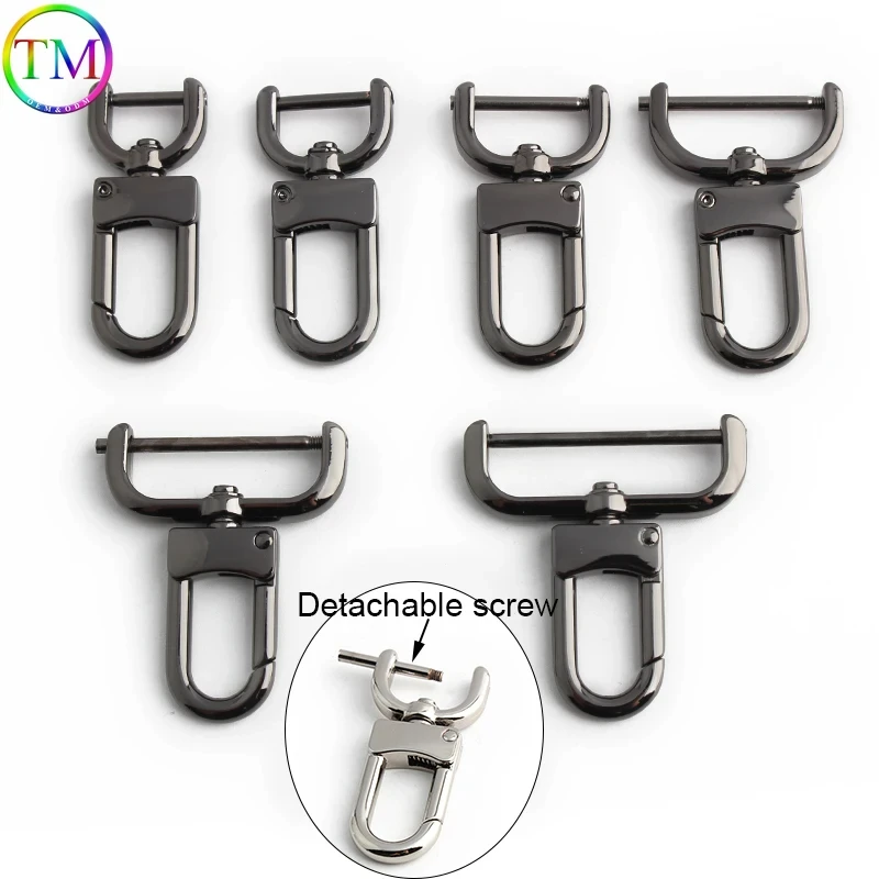 5Pcs K gold Light gold Gun black Metal Detachable Swivel Snap Hooks For Handbag Purse Carabiner Snap Hooks KeyChain Accessories