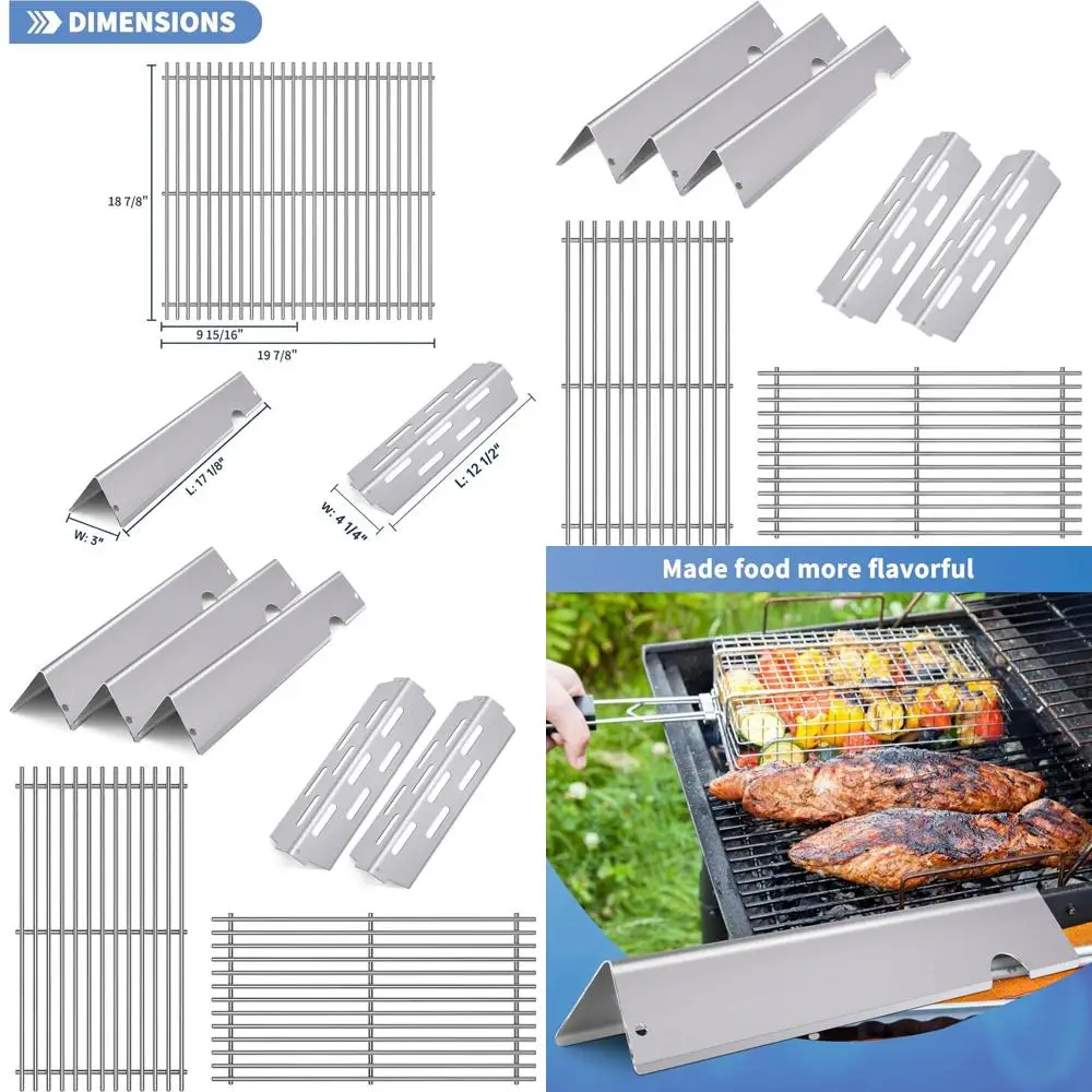 

Weber Genesis II E-210/S-210 GS4 Stainless Grill Grates & 66032 Flavorizer Bars for 2017+ Models