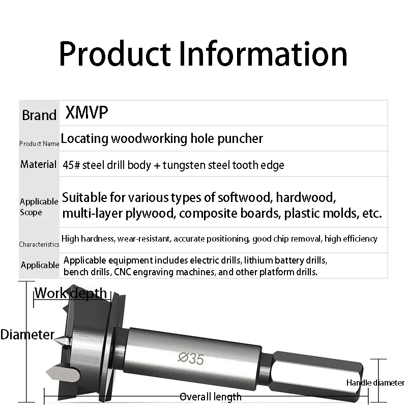 Hinge opening tool - Professional model with limit function. Special woodwork board for cabinet doors. Aircraft hinge positionin