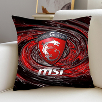 New pillowcase bedding comfortable square pillow sofa MSI logo Game graphics card brand pattern Fashion pillowcase Home Decor