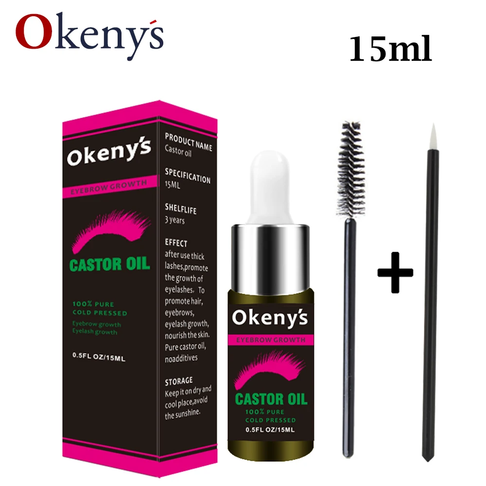 15ml Castor Oil Eyebrow Growth Serum Eyelash Nutrition Enhancer Growth Lifting Eyelashes Thick Eye Lashes Mascara Makeup Product