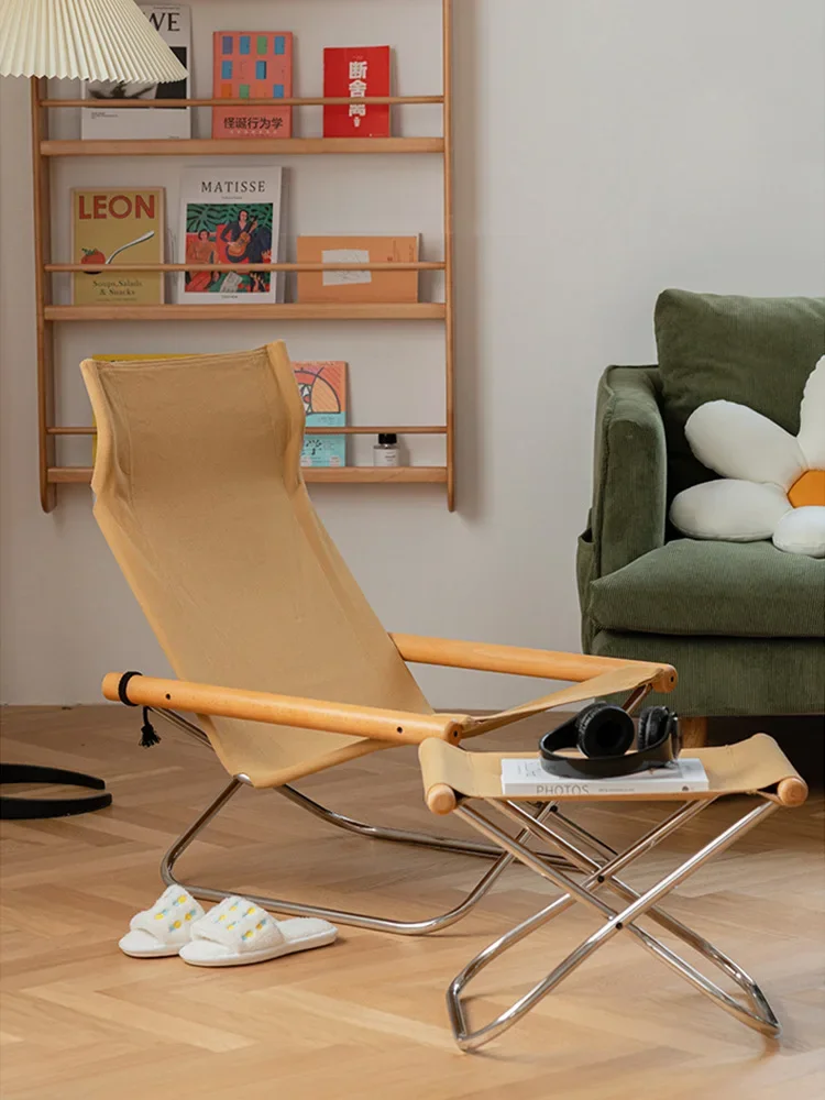 Japanese recliner lunch break folding chair lazy couch chair reclining chair home comfort lounge backrest balcony casual a