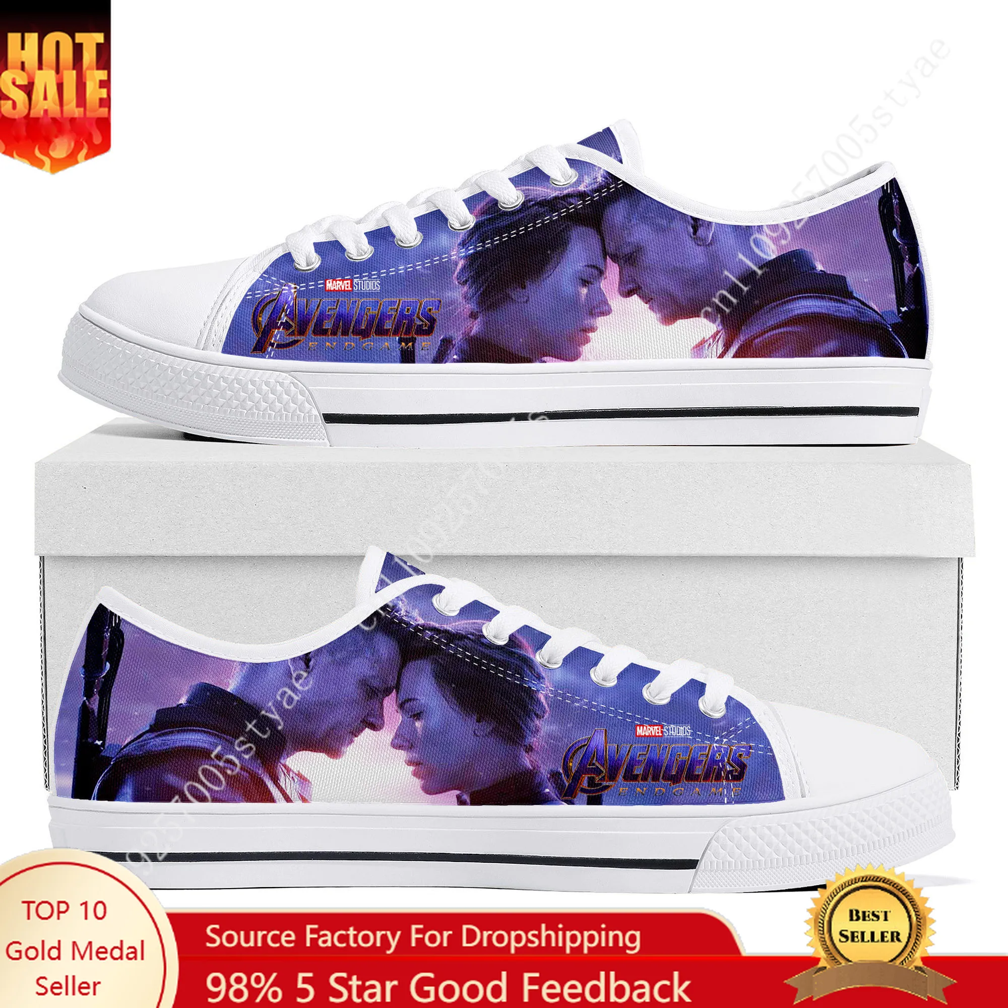 

Marvel Avengers Endgame Assemble! Low Top Sneakers Womens Mens Teenager High Quality Shoes Tailor-Made Canvas Sneaker Shoe