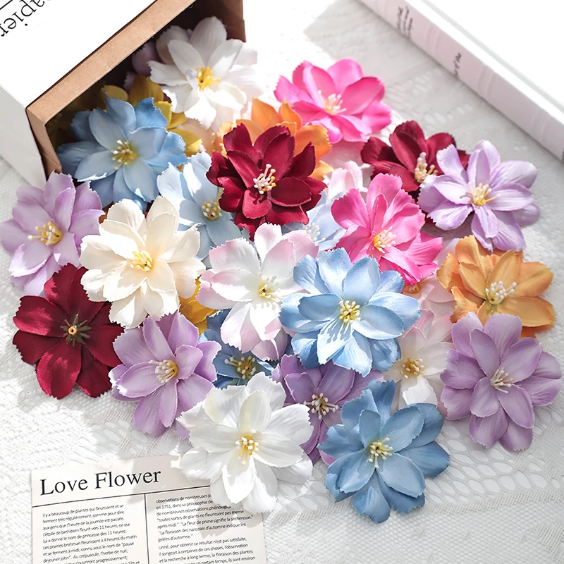 

10/20Pcs Silk Artificial Magnolia Flowers Head Fake Flowers for Home Room Wedding Decoration DIY Garland Gifts Accessories