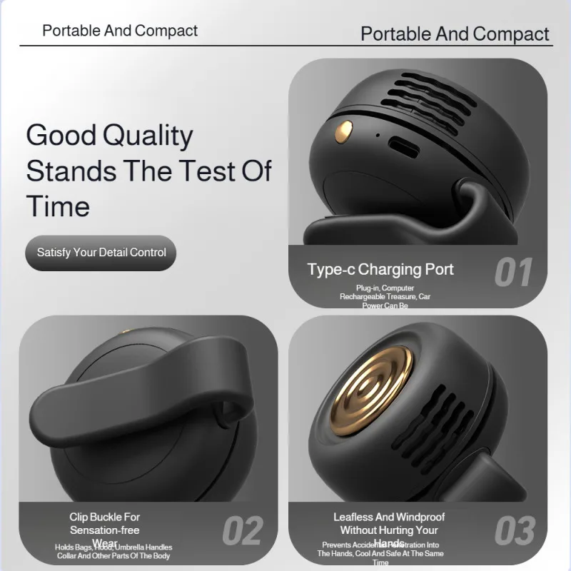 مروحة سفر خارجية محمولة، صامتة، منخفضة الضوضاء، مروحة محمولة رائعة