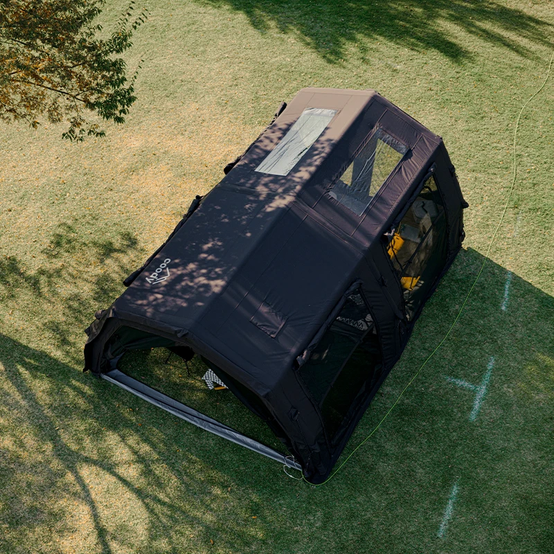 

17.2 Familia Pro-Black 5-8 Person Family Camping Outdoor Durable Large Family Cotton Fabric Tunnel Family Inflatable Tent