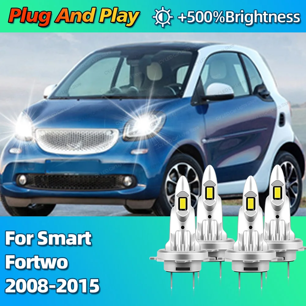 

2/4Pcs 6000K Car Headlight LED Bulbs CANBUS Lights H7 30000Lm Headlamp For Smart Fortwo 2008 2009 2010 2011 2012 2013 2014 2015