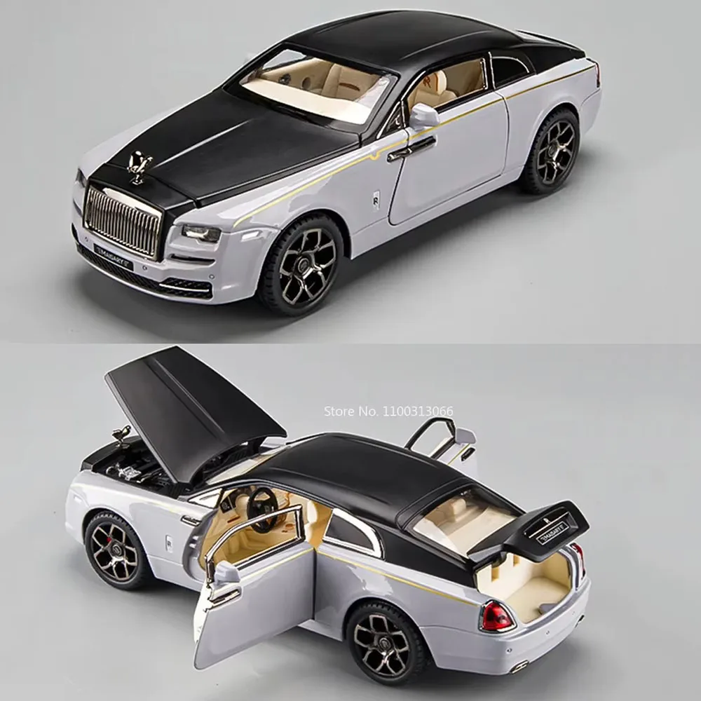 1:22 سبيكة رولز رويس الشبح RAV4 نماذج السيارات اللعب الأبواب مفتوحة الصوت ضوء المركبات المصغرة نموذج الأطفال جمع الهدايا