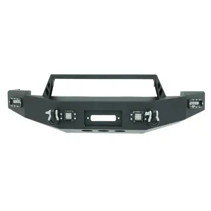 Newest Offroad Replacement Parts Front Bumper With LED Aftermarket Steel Black Winch Bumper Guard For Silverado 1500 2007-2013