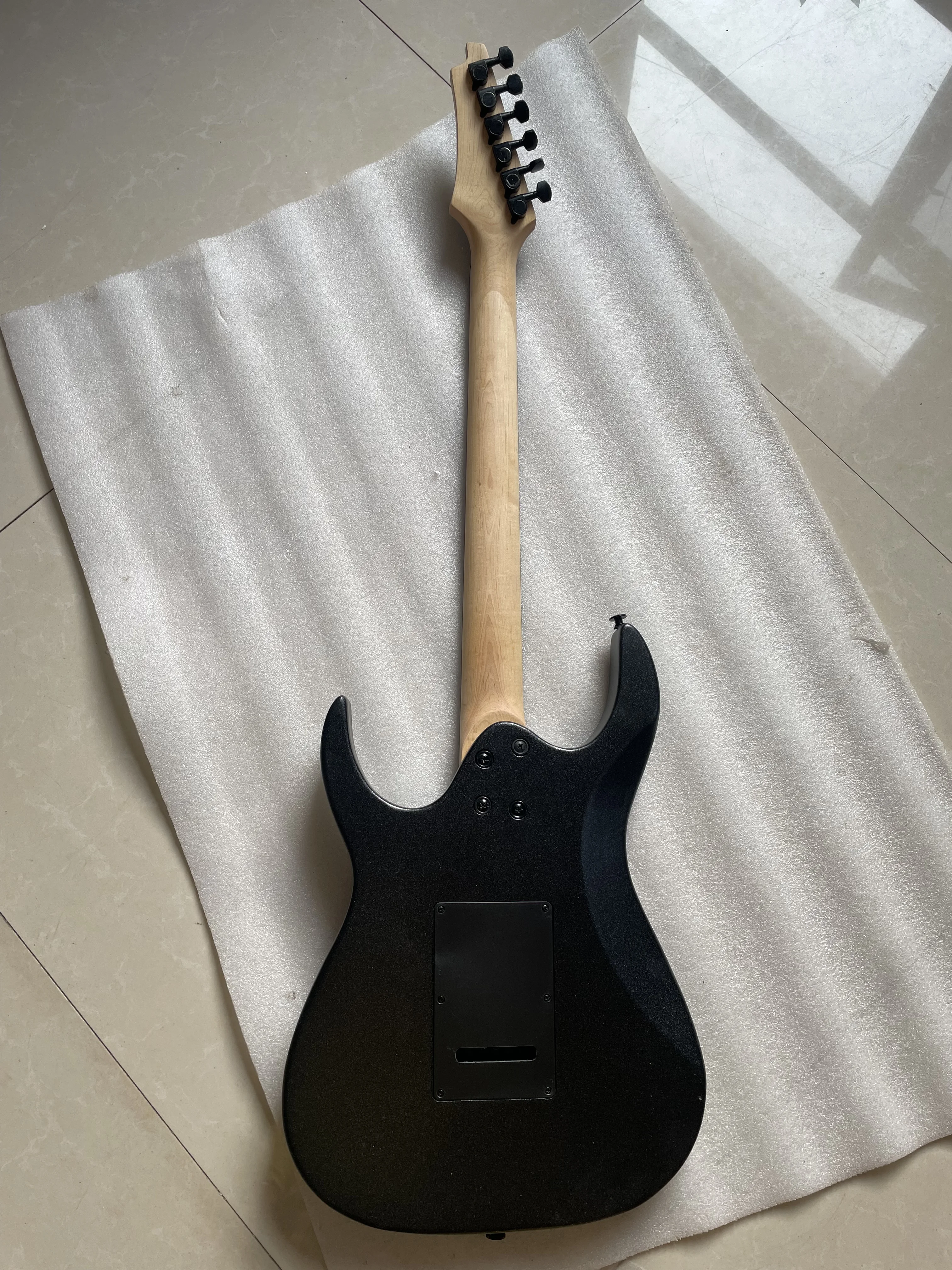 Metal Black Floyd Rose Electric Guitar, Top Standard, Customized Style,Black Hardwares, 6 Strings,Only One, Send in 3 Day