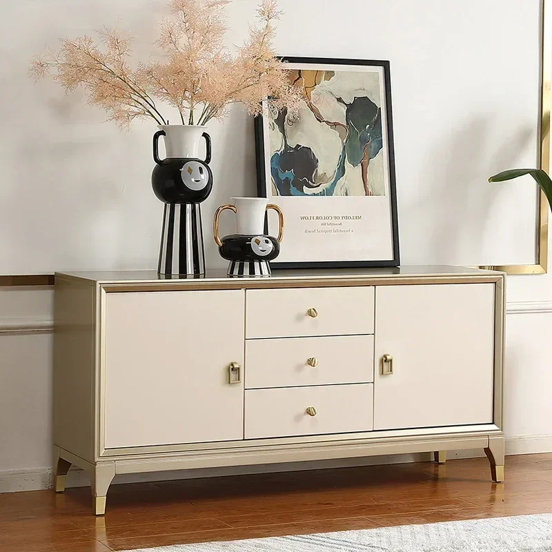 Advanced, durable, solid wood bedroom TV cabinet, small-sized master bedroom living room storage cabinet