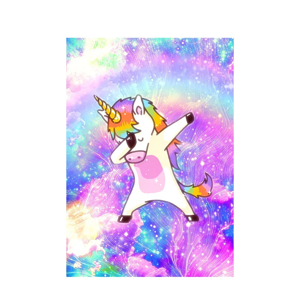 Rainbow Unicorn Dance 5D Diy Diamond Paintings Cartoon Animals Diamond Paintings Wall Art Handmade diamond Picture For Kids Gift