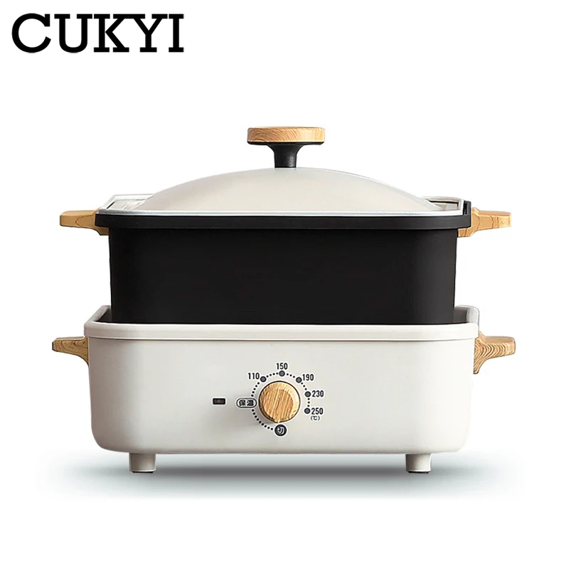 

3 in 1 Multifunction Cooking Pot Octopus Ball Machine Non-stick Smokeless Griller Thermostatic Hotpot Boiler Temperature Control