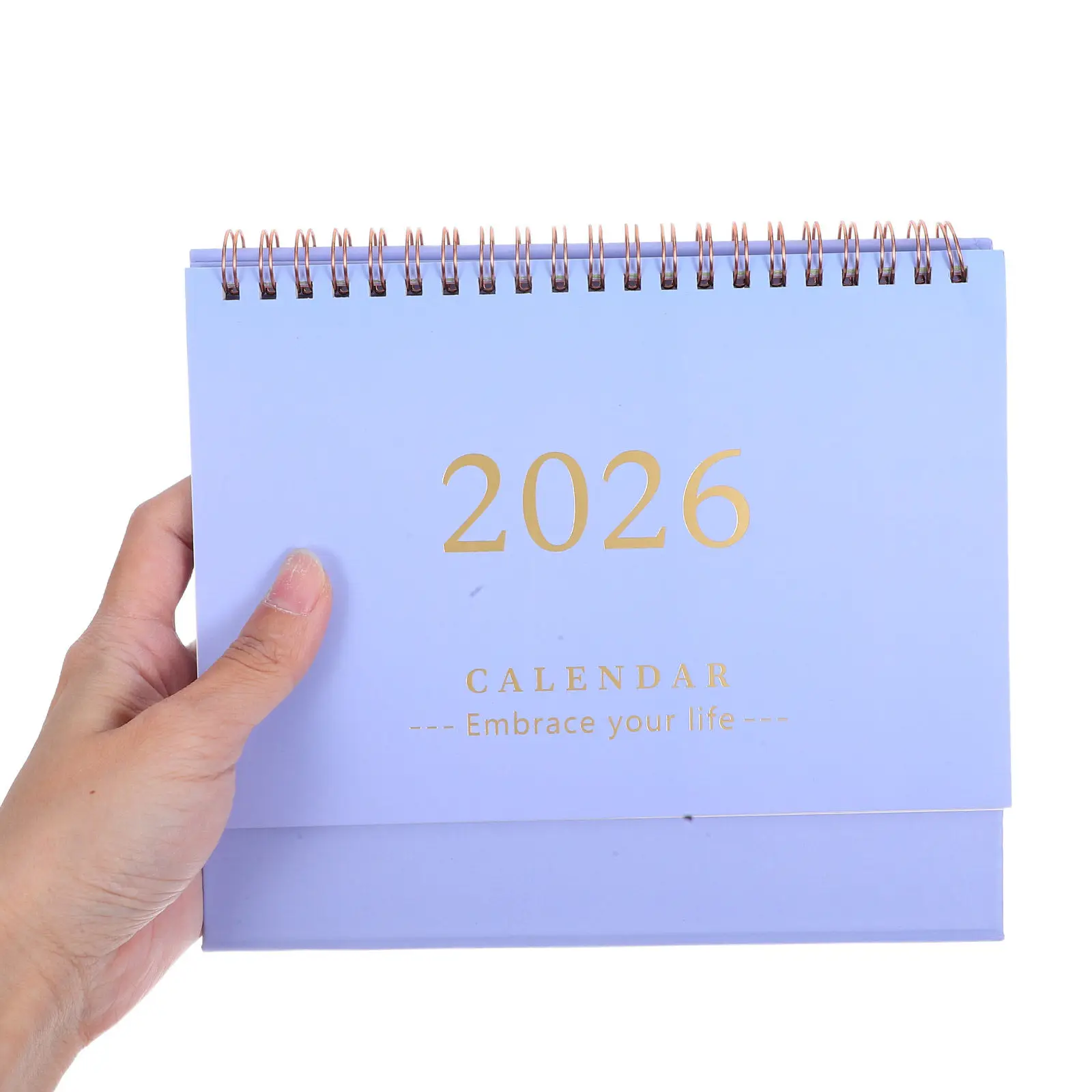 

2026 Desk Calendar Minimalist Solid Color Compact Desktop Calendar Stand Up Flip Monthly Planner Daily Schedule Office Home Use