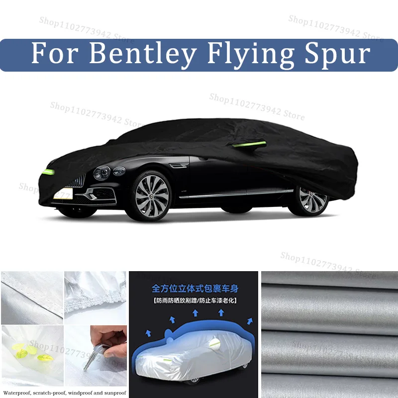 

For ‌Bentley Flying Spur Car Cover Car Waterproof All Weather Automobiles Full Exterior Covers - Sun-proof Outdoor Anti Scratch