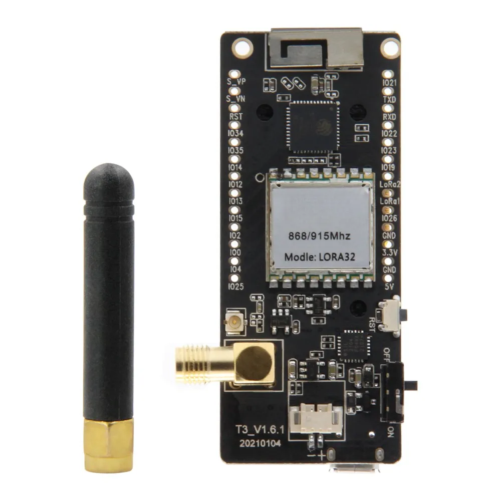 For TTGO V2.1 LoRa32 V2.1 Module For Remote Sensing 6.4cm X 2.8cm Wifi Transmit Power 20dBm Temperature Monitoring