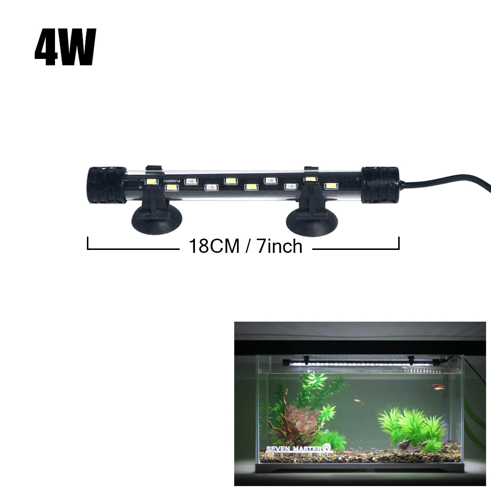 Aquarium Licht LED Plant Grow Lamp Waterdicht Aquarium Licht 18-58CM Onderwater Aquaria Decor Verlichting 90-260V 5730chip
