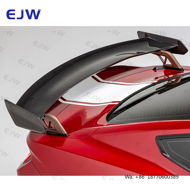 Real Carbon Fiber Large Tail Double Deck for 2024 Ford Mustang Modified Shelby Style Rear Spoiler