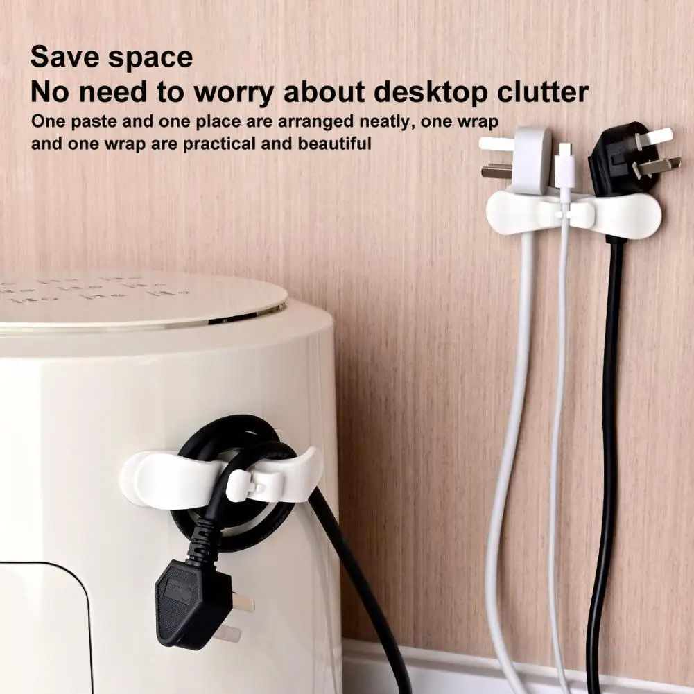 Home Multifunctional Electrical Appliances Cable Winder Cable Plug Data Cable Fixer Universal Non-Trace Cable with Back Adhesive