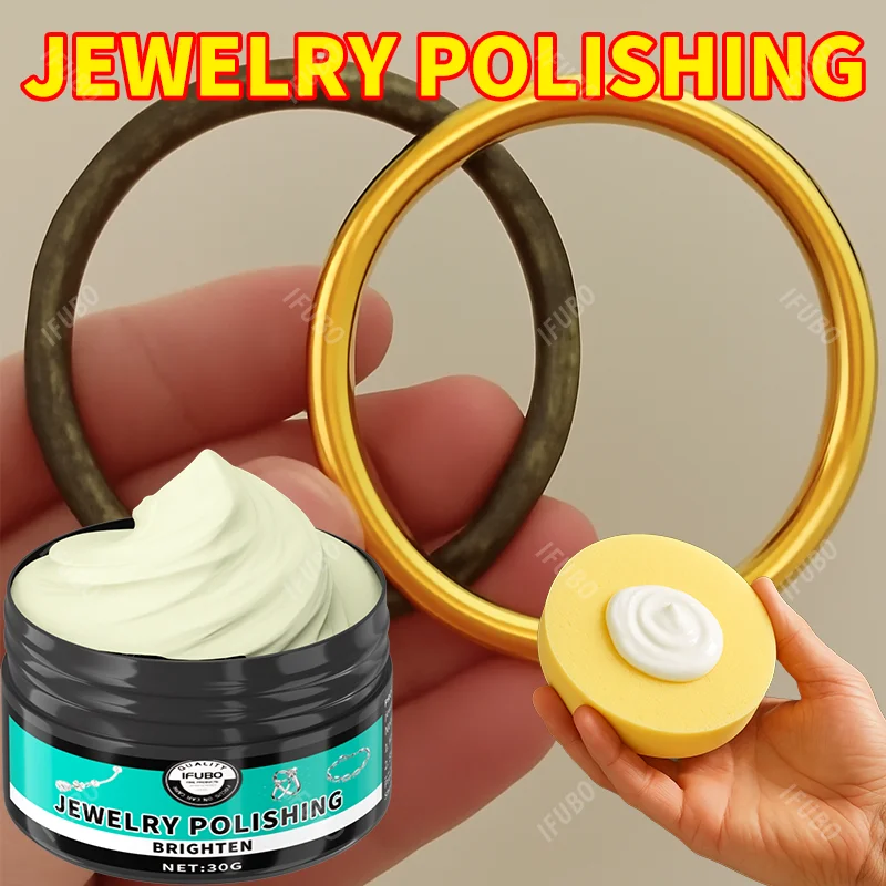 

IFUBO 30G Jewelry Polishing Brightener - Instant Tarnish Remover for Gold, Silver, Diamond, Pearl, Watches & Bracelets, Restores