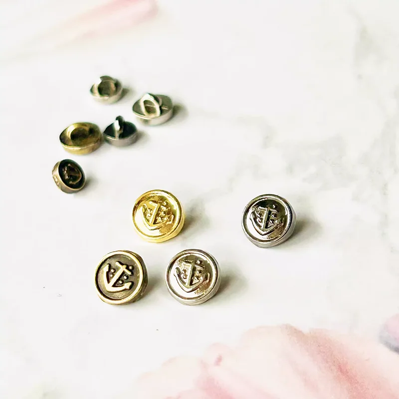 50Pcs 4/5/6/7/8mm Mini Doll Metal Buttons Belt Buckle for DIY Bags Shoes Clothes Handmade Clothing Sewing Accessories