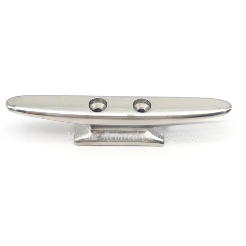 Combo Mooring Cleat 6/8/10 Inch Boat Accessories Hardware Polished 316 Stainless Steel for Marine Boat Yacht Deck Rope Tie
