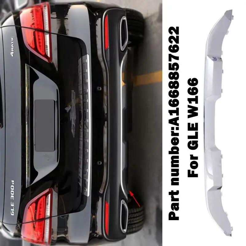 

Rear Bumper Diffuser Chrome Trim A1668857622 A1668857600 A1668850401 For Mercedes Benz GLE W166 GLS X166 GLE320 GLE400 GLE300