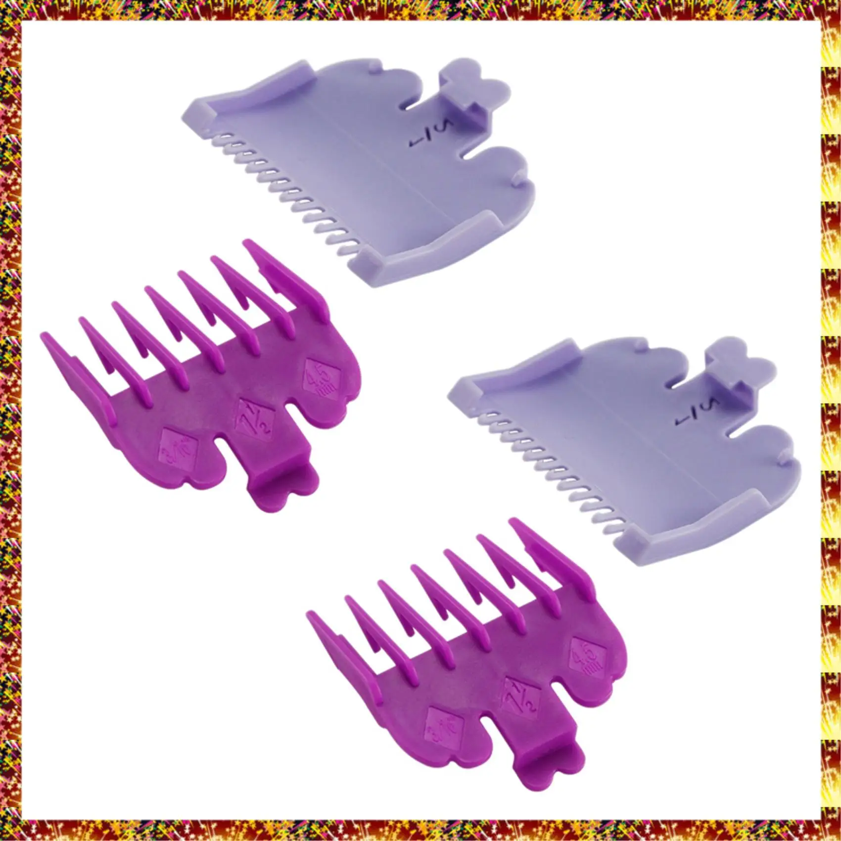 AGOUP 4 шт./компл., направляющая для машинки для стрижки волос, расческа-триммер для бороды, триммерная головка, сменная расческа для бритвы, лезвие для машинки для стрижки, рукав для резки