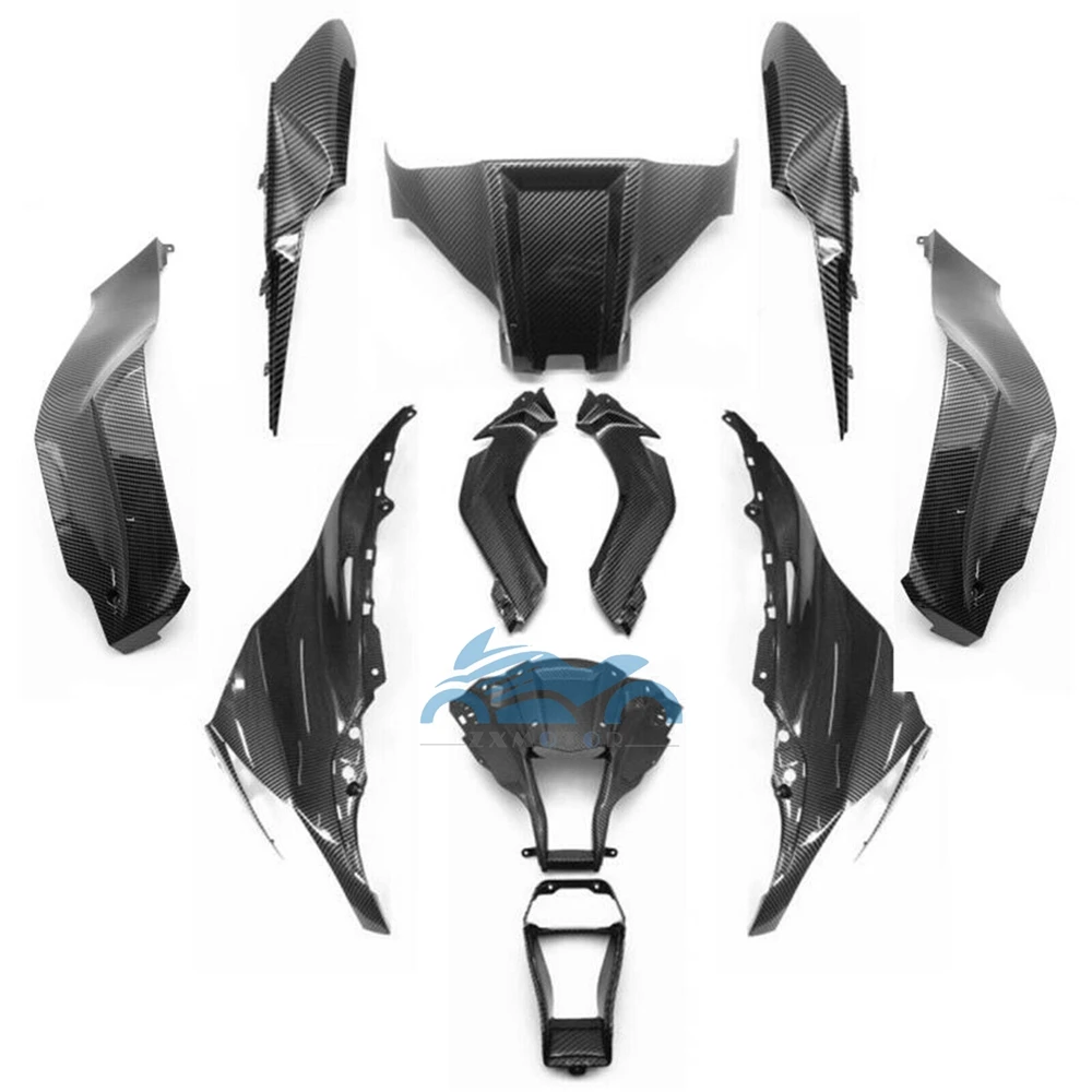 Motorcycle Fairing Kits Fit for Kawasaki Ninja X10R 2011 2012 2013 2014 2015 Black Stripe Bodywork Fairing Kit zx10r 11-15