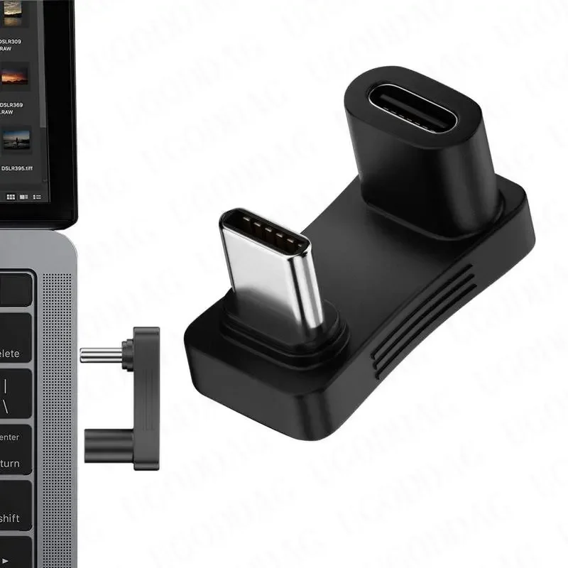 수-암 U 타입 USB C 컨버터 어댑터, 스팀 데크용 직각 90 도 USB 3.1 C 어댑터, 업그레이드된 2 in 1