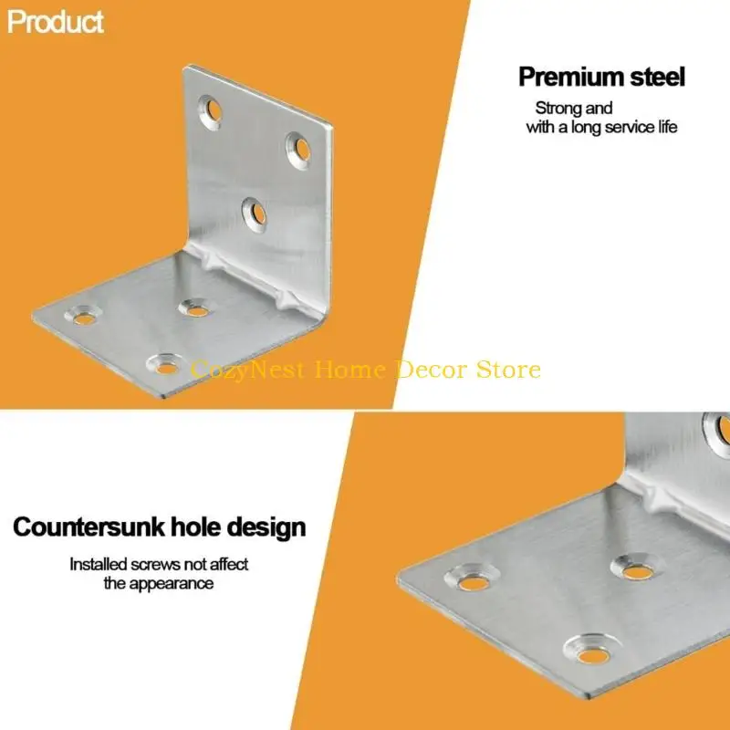 

92MF 4Pcs Right Angles Fixed Bracket for Shelves Cabinets and Wall Mounted Furniture