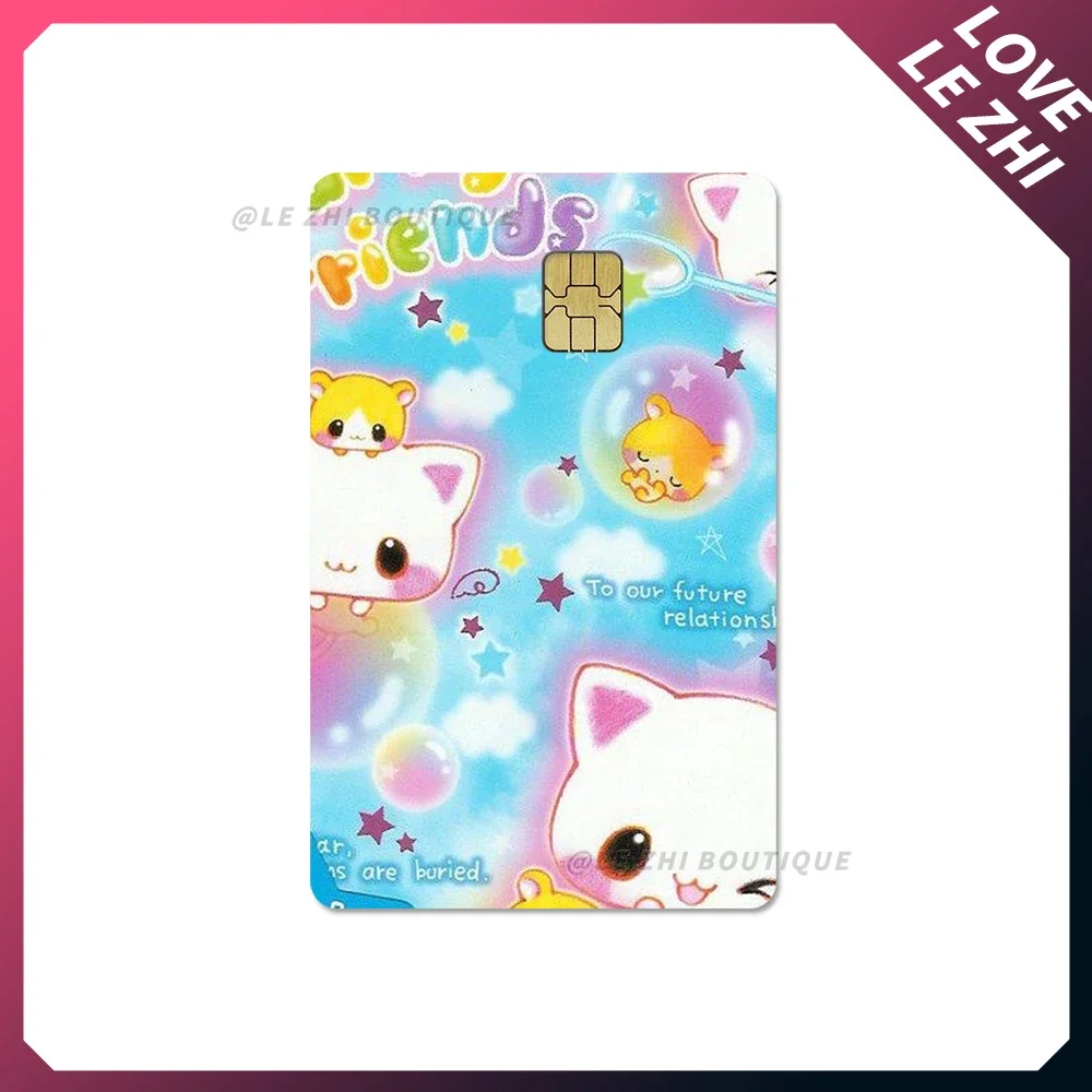 Vintage Cartoon Animals Diy Credit Debit Card Sticker Kawaii Panda Rabbit Elephant Cat Waterproof Small Chip Card Skin Sticker