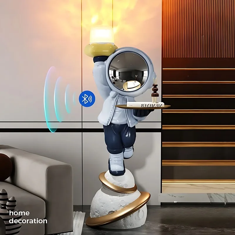 Modern Nordic Style Home Decor Astronaut Floor-standing Large Ornaments Sculpture Resin Crafts Statue Bedroom Housewarming Gift
