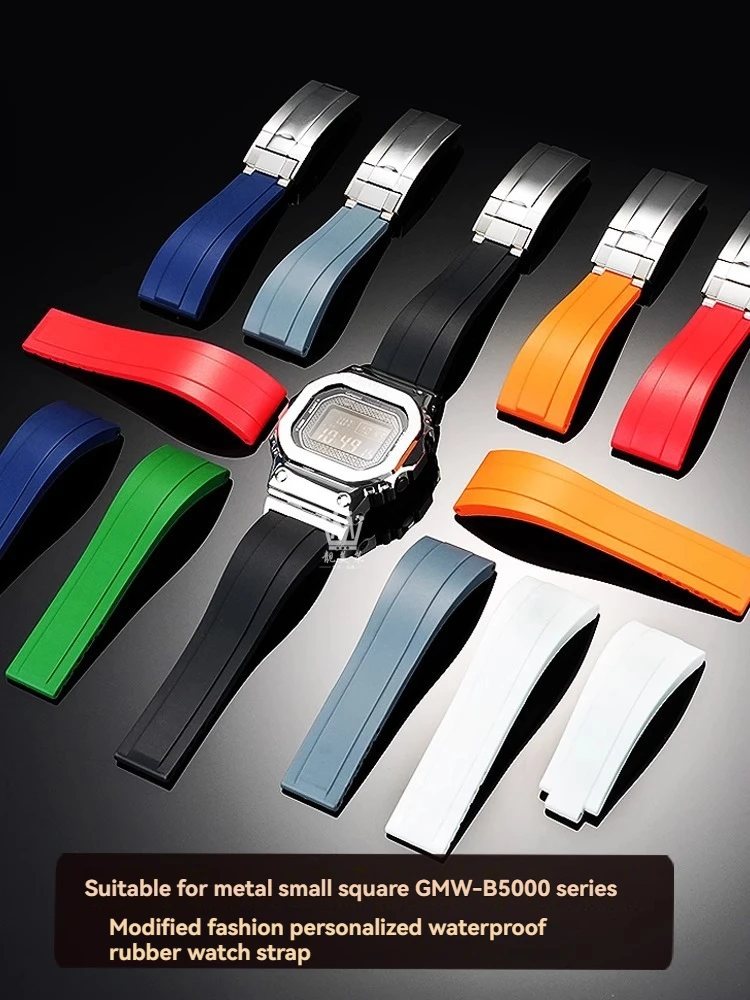 تعديل المطاط حزام الساعات ل كاسيو G-SHOCK GMW-B5000 GM-B2100 سلسلة الرياضة استبدال سوار الفرقة ساعة الرجال الملحقات