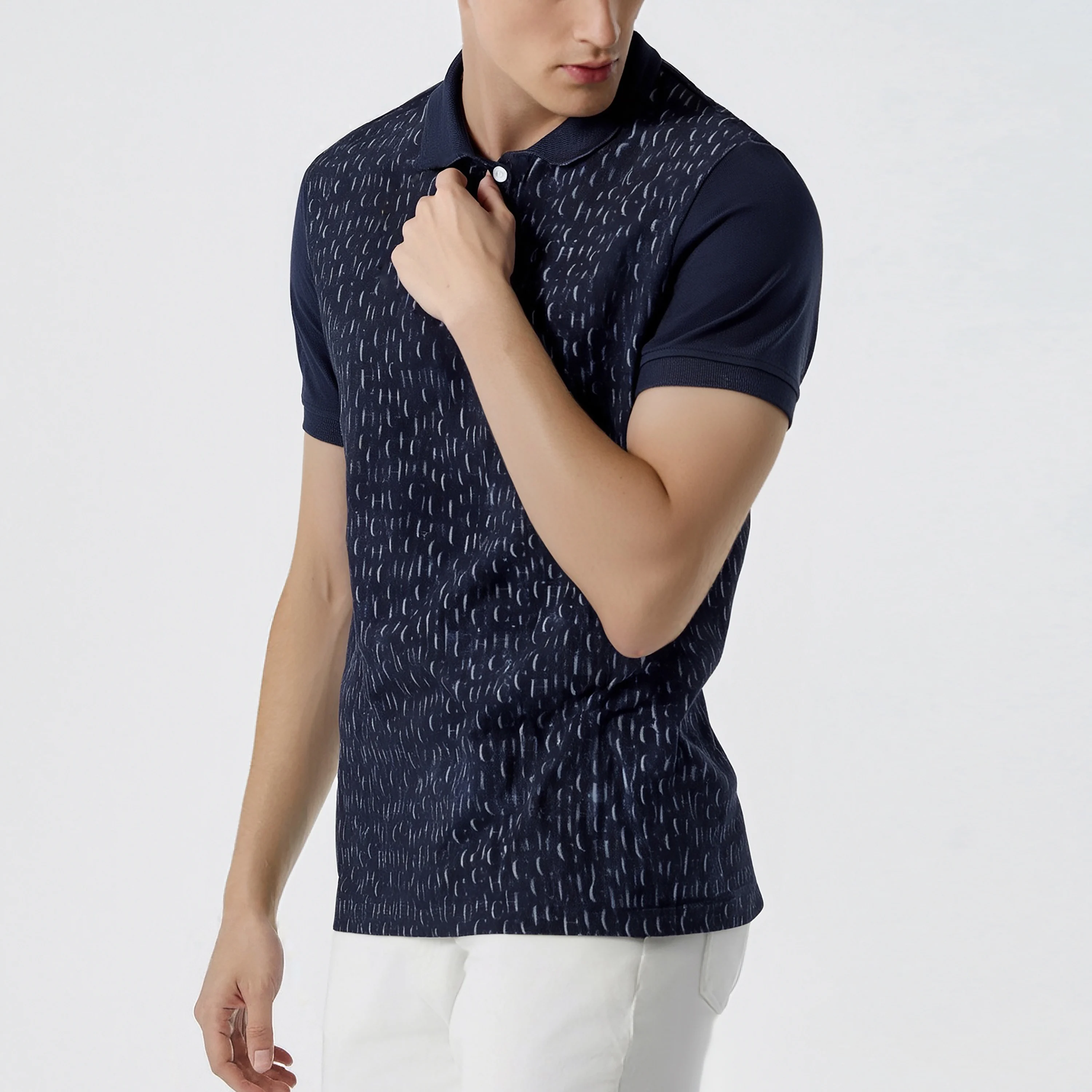 Brand Mens Polo Shirts Cotton Mens Short Sleeve Patchwork Soft T-Shirts Basic Daily Comfortable Men's Loose Fit Tee Shirt Tops