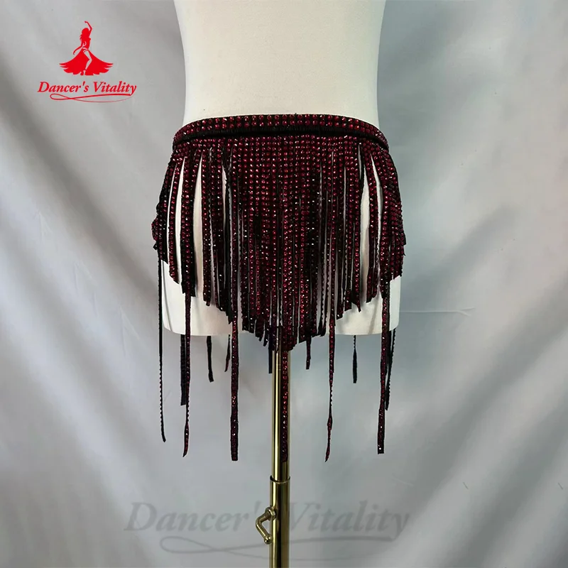 Belly Dancing Costume for Women Customized Senior AB Stones Tassel Hip Scarf Oriental Dance BellyDance Performance Belts