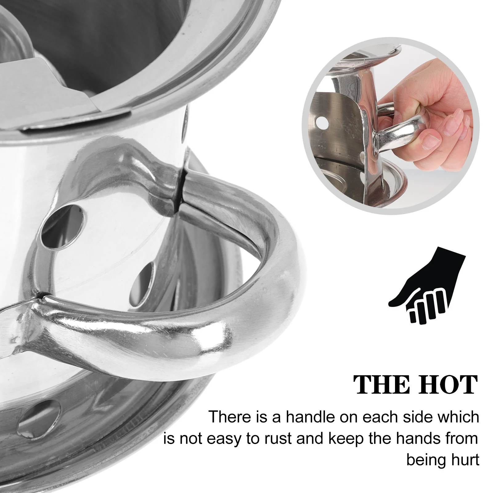 

Alcohol Burner Stove Stainless Steel Portable Rugged Outdoor Camping Hot Pot Stove Lightweight Durable Cookware