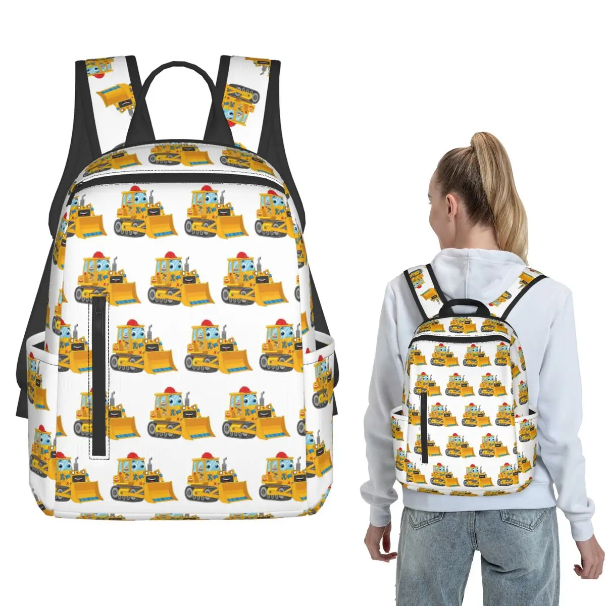

Build Dozer Backpack Daypack Boys Girls BookBag School Bag Shoulder Bags for Men Women