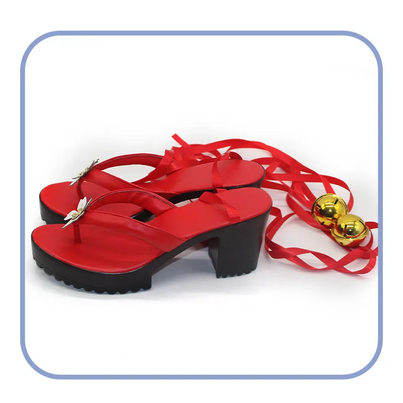 Juego Honkai Star Rail Sparkle Cosplay zapatos Geta Anime juego de rol disfraz de Halloween traje de fiesta Prop para mujeres y hombres tacones altos rojos