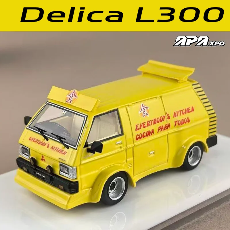 MK 1/64 Mitsubishi Delica L300 APAxpo Legierung Kraftfahrzeug Diecast Modelle Auto Spielzeug Sammlung Jungen Weihnachtsgeschenke