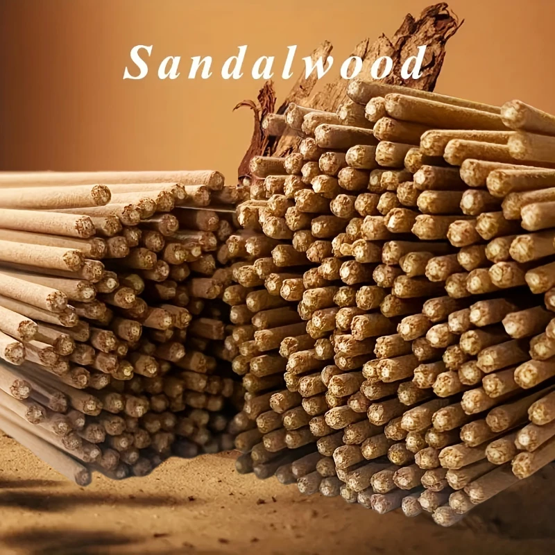 22cm Sandalwood Incense Sticks Natural Aromatherapy for Yoga Meditation Tearoom Household Bedroom Toilet Air Freshing Fragrance