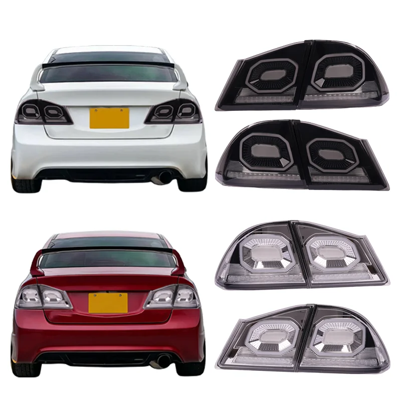 

Новый задний фонарь SINDAR Auto LED для Honda Civic FD2 TypeR 2006-2012, в стиле OE, аксессуары для автомобиля, эффект «звездного неба»