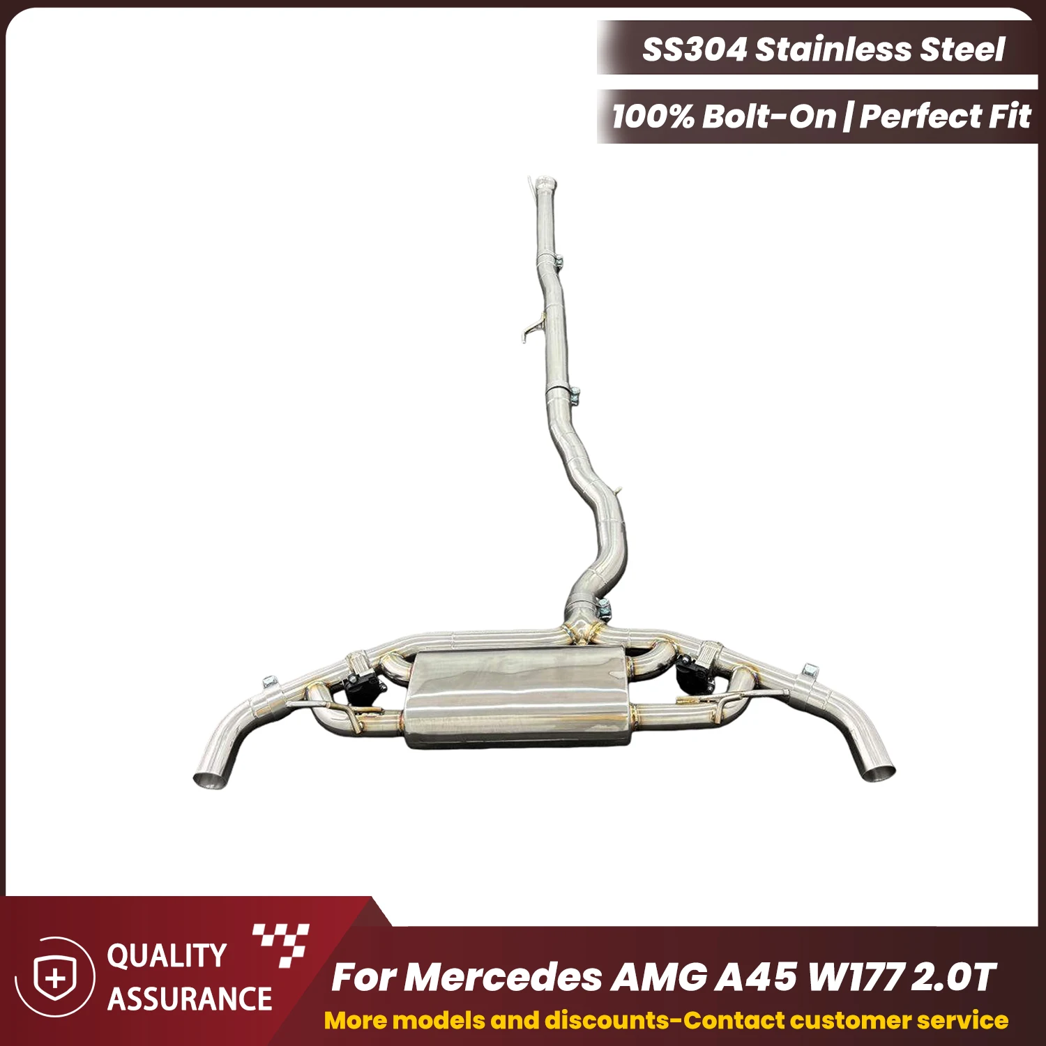 

ECCF Valvetronic Catback выхлоп для Mercedes AMG A45 W177 2,0 T агрессивный выхлоп, звуковое обновление, простая установка