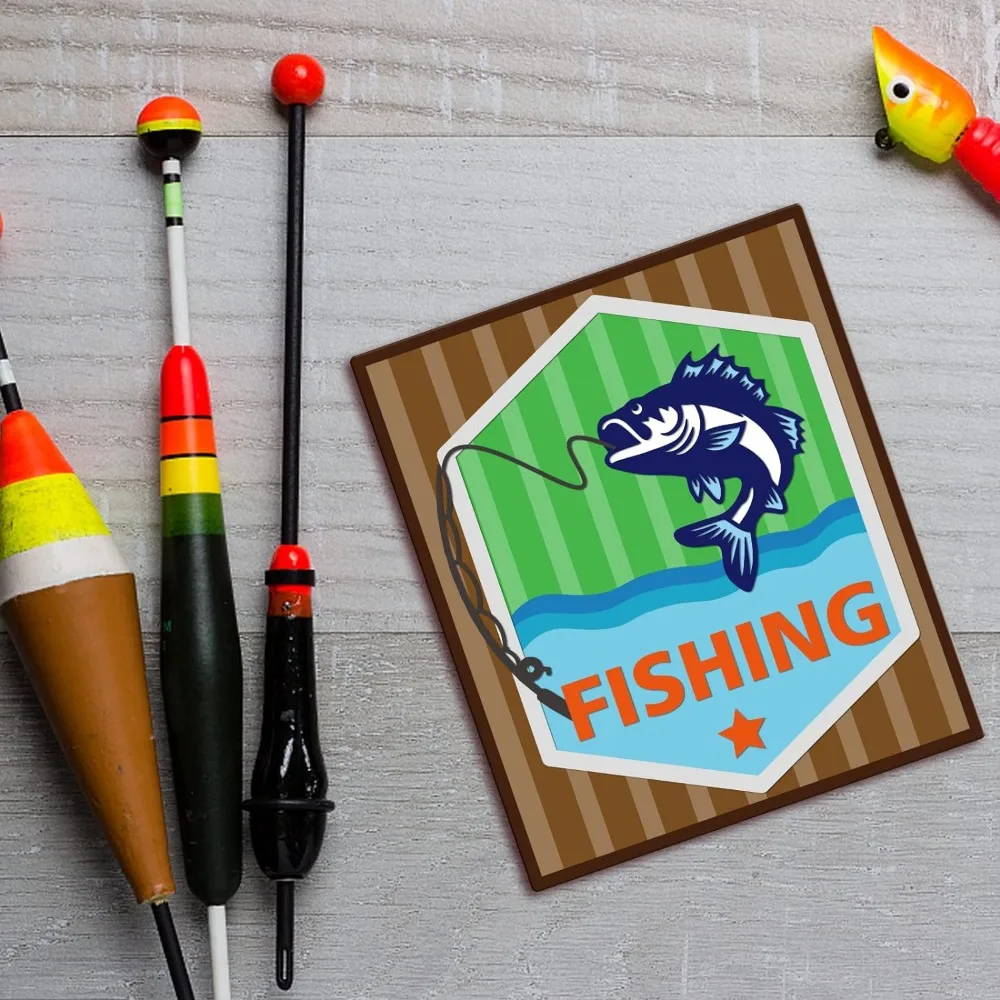 2pcs Fishing Embossing Template Fish Rods Text Carbon Steel Die Cuts Leisure Time Die Cut for Scrapbooking Card DIY Craft