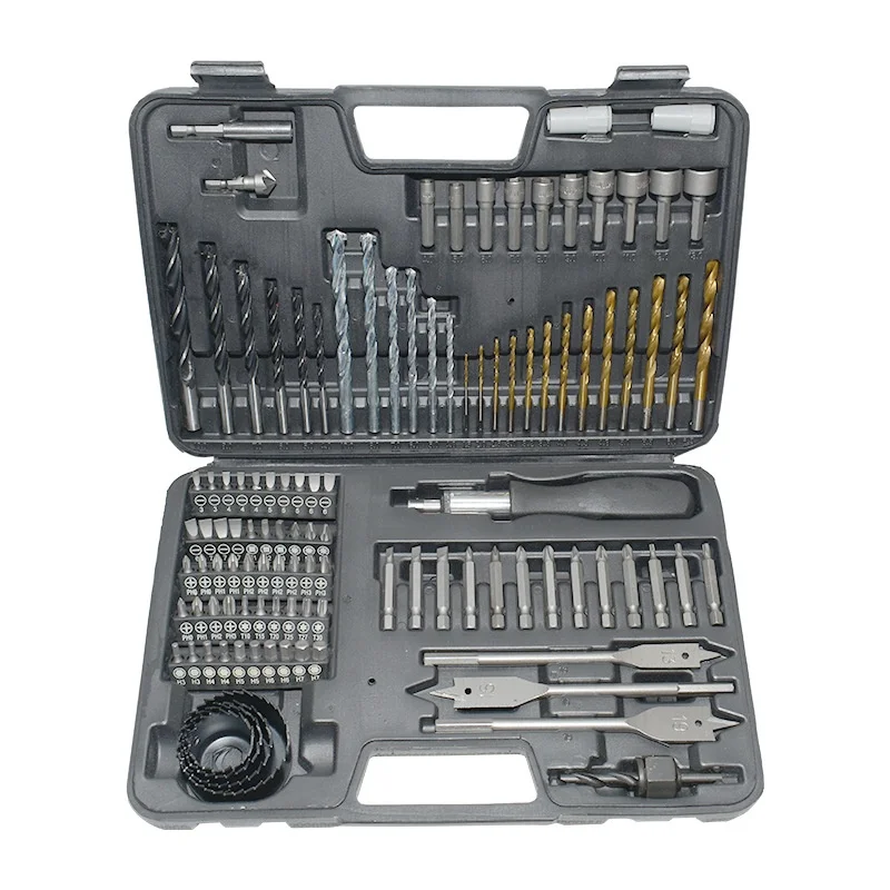 

111pcs Tool Set Multi-Functional Woodworking Tools Twist Drill Head Screwdriver Woodworking Drill Bit