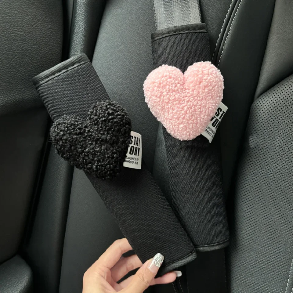 

Love Heart Car Styling Seat Belt Cover Soft Chest Protection Car Seatbelt Shoulder Pad Neck Support Cushion Safety Belt Pad
