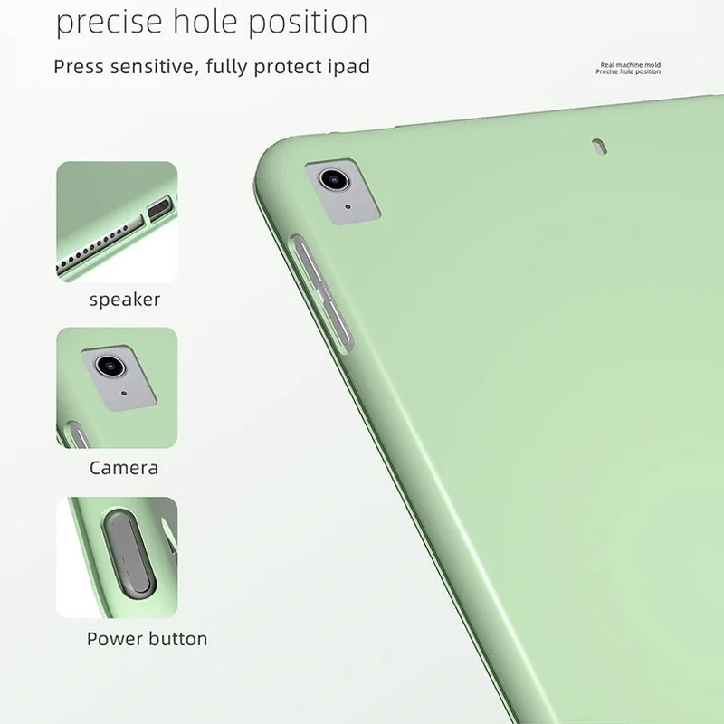 Untuk iPad Air Pro casing MINI 3th 4th th ke-6 ke-7 9th 10.2 10.9 11 12.9 13 inci y-fold kulit lembut penutup lengan berdiri