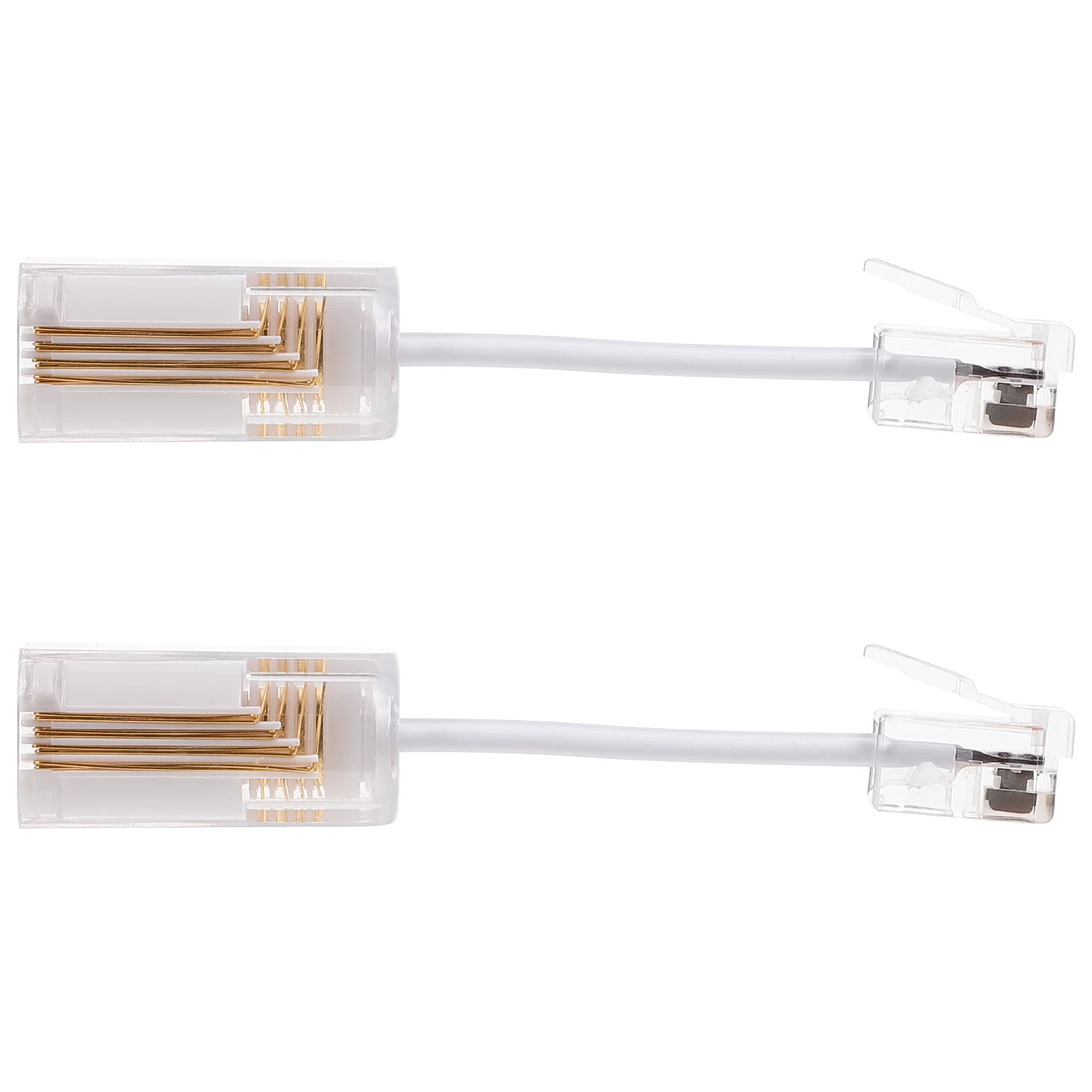 2 Pcs Telephone Line Anti-winding Device for Cord Swivel Rotating Anti-tangle Adapter Cable