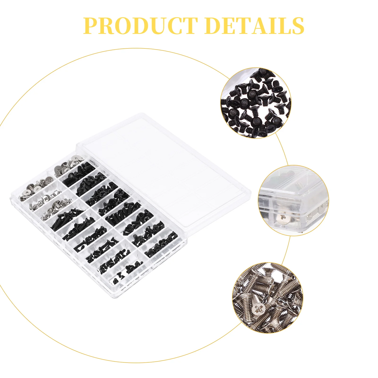 

1 set Flat Countersunk Screws Set For Ssd Hard Disk Computer Case Gpu Sturdy Anti-Rust Steel Screws Fittings