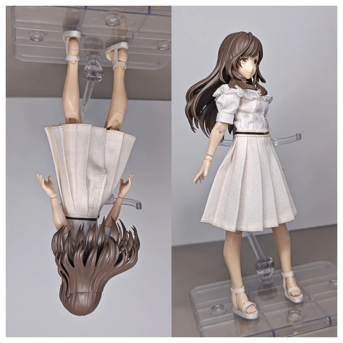 【Nur Kleidung】Handgefertigtes süßes schulterfreies Kleid im Maßstab 1/12 für 6-Zoll-Goddess-Device BD/30ms/figma/shf Actionfiguren